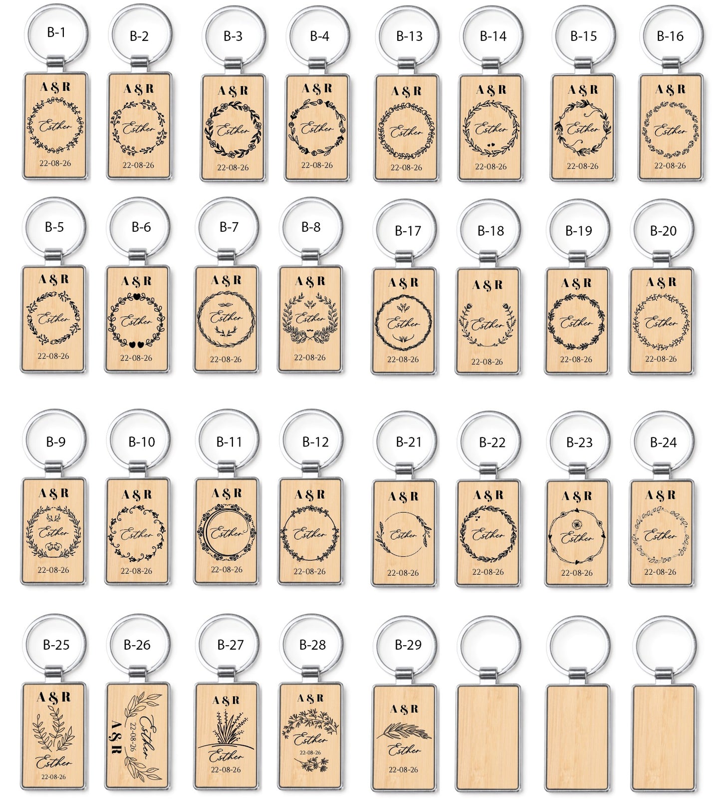 Llavero de Bambú - Modelo BD15