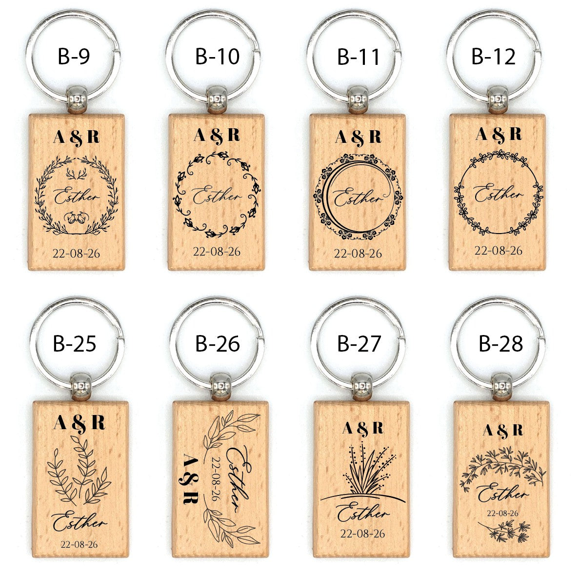 Llavero de Madera  - Modelo BD2