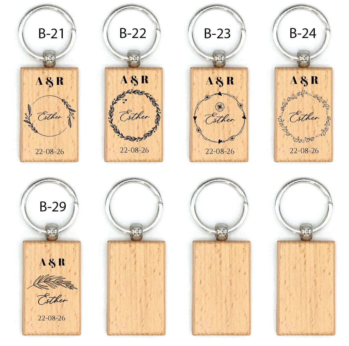 Llavero de Madera  - Modelo BD2