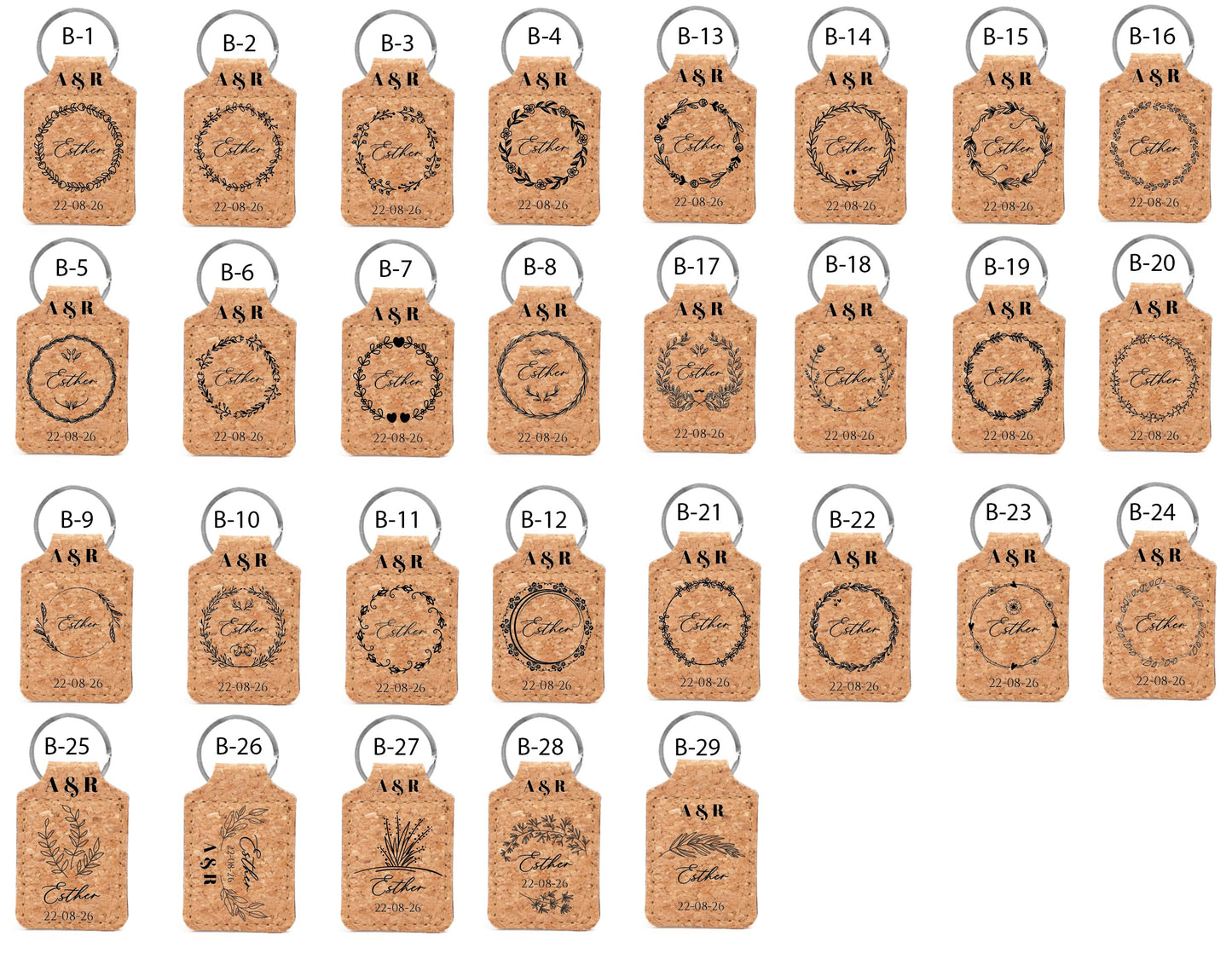 Llavero de Corcho - Modelo BD3