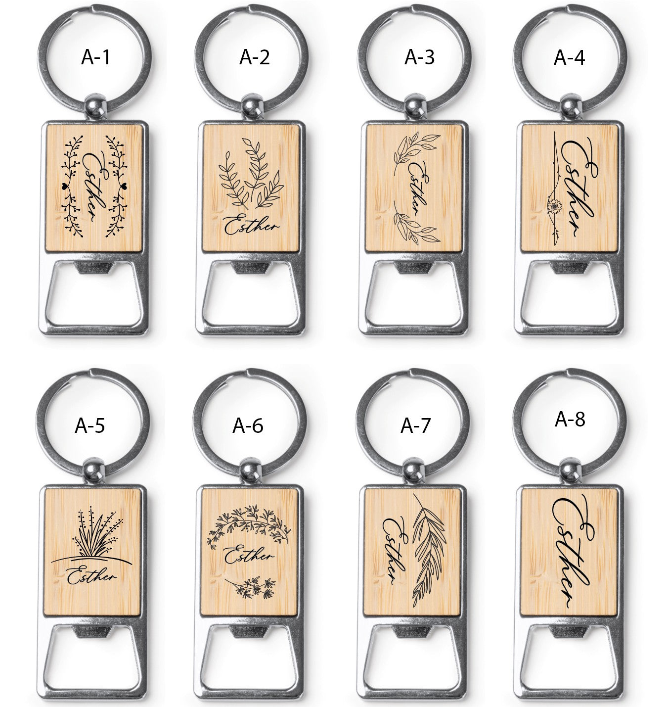 Llavero Abridor de Bambú - Modelo BD10