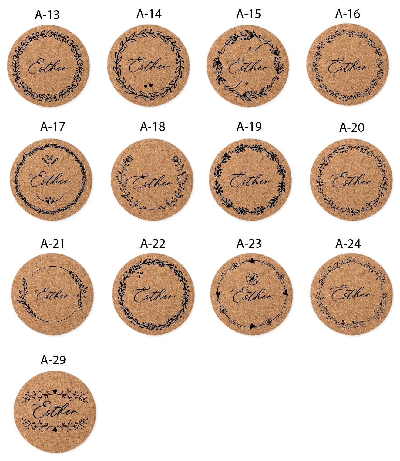 Posavasos de Corcho - Modelo BD13