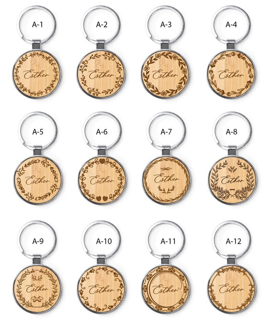 Llavero de Bambú - Modelo BD14