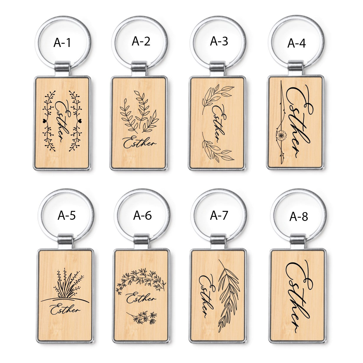 Llavero de Bambú - Modelo BD15