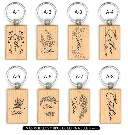 Llavero de Madera  - Modelo BD2