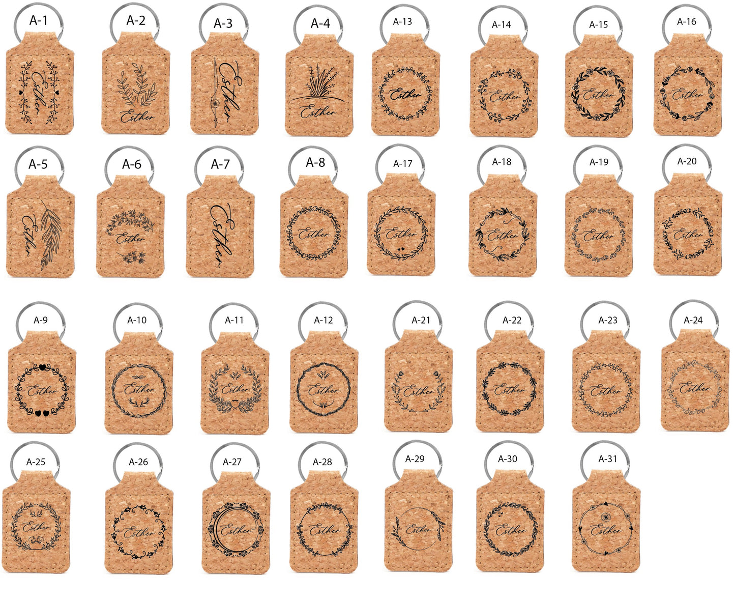 Llavero de Corcho  - Modelo CM3