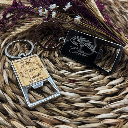 Llavero Abridor de Bambú - Modelo BT10