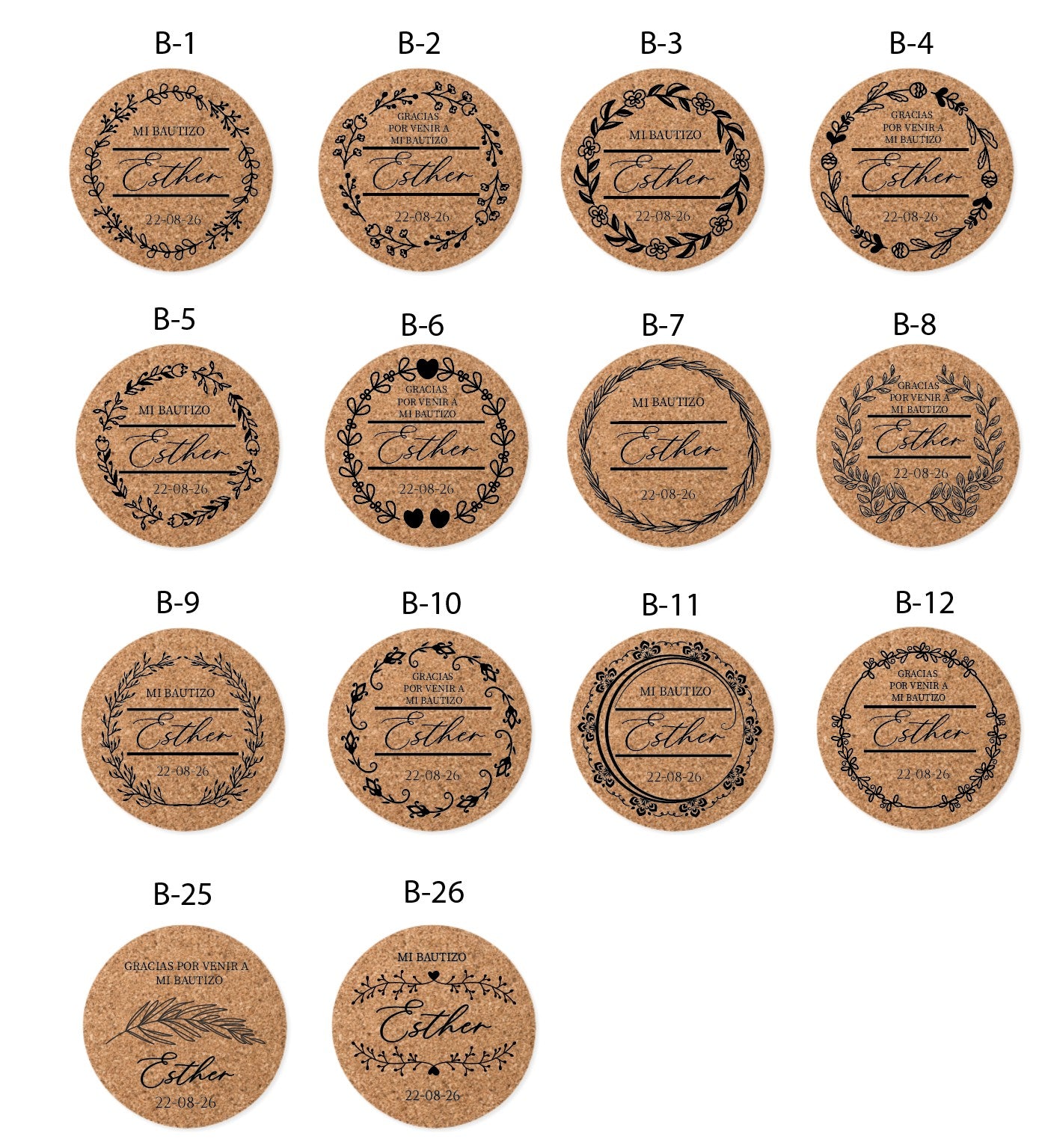 Posavasos de Corcho - Modelo BT13