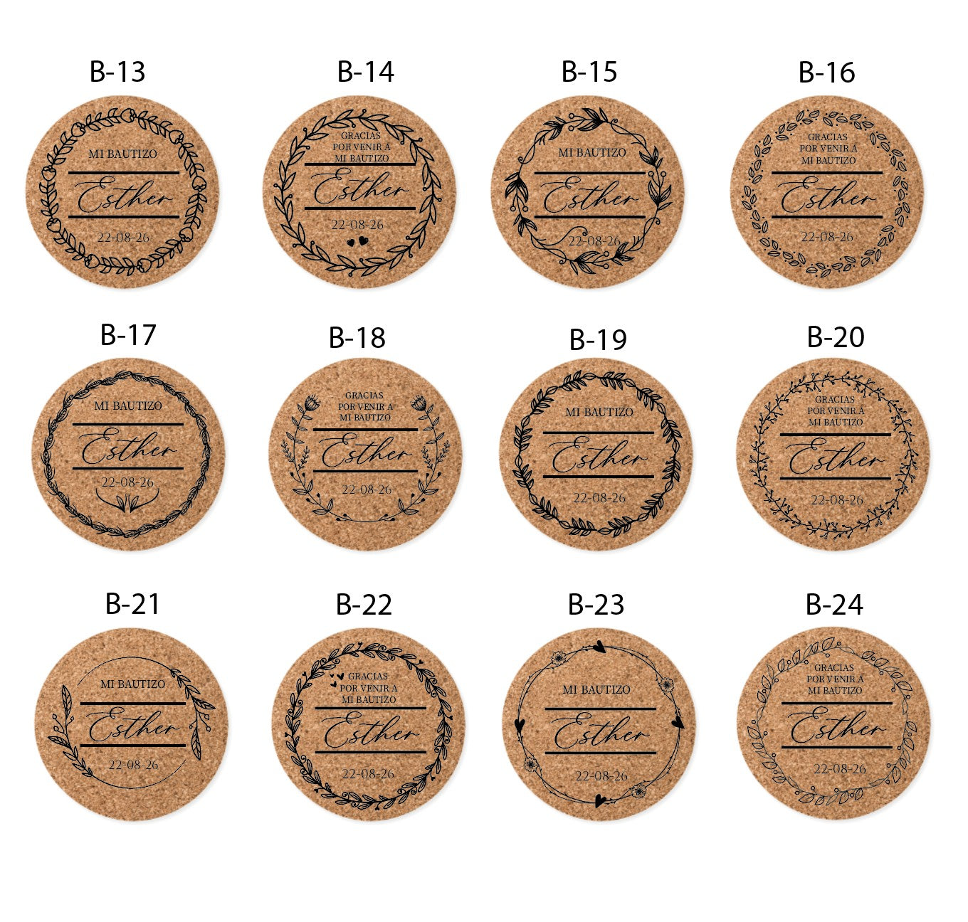 Posavasos de Corcho - Modelo BT13