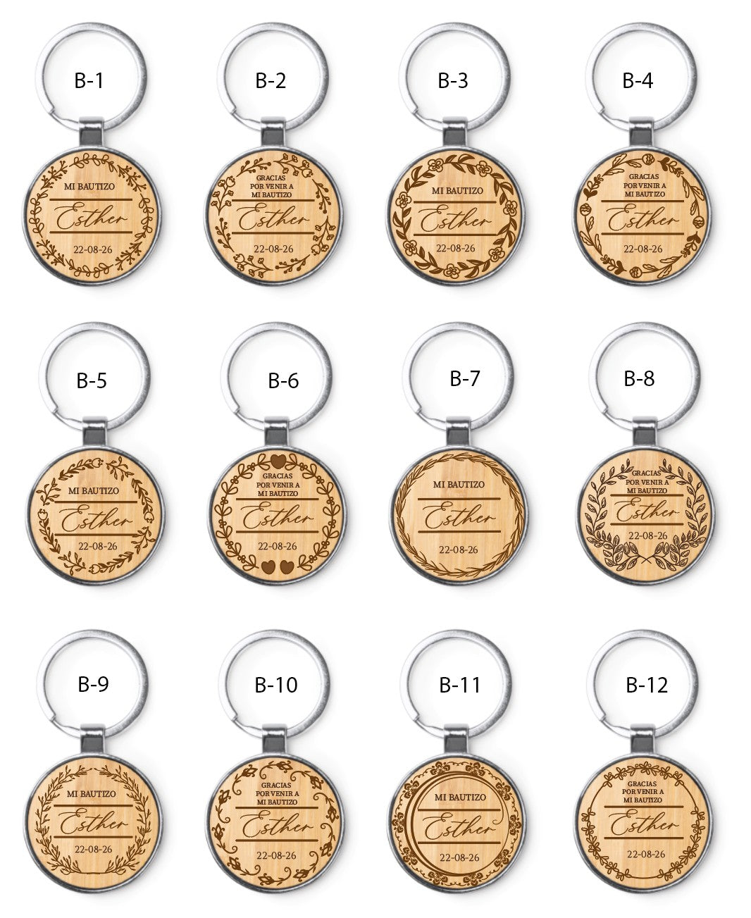 Llavero de Bambú - Modelo BT14