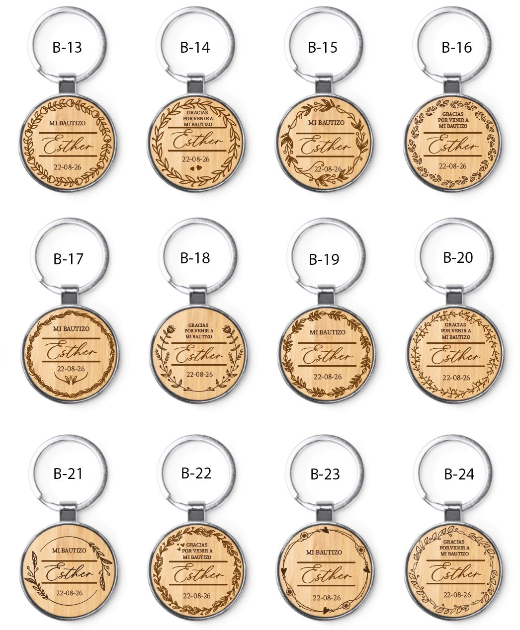 Llavero de Bambú - Modelo BT14