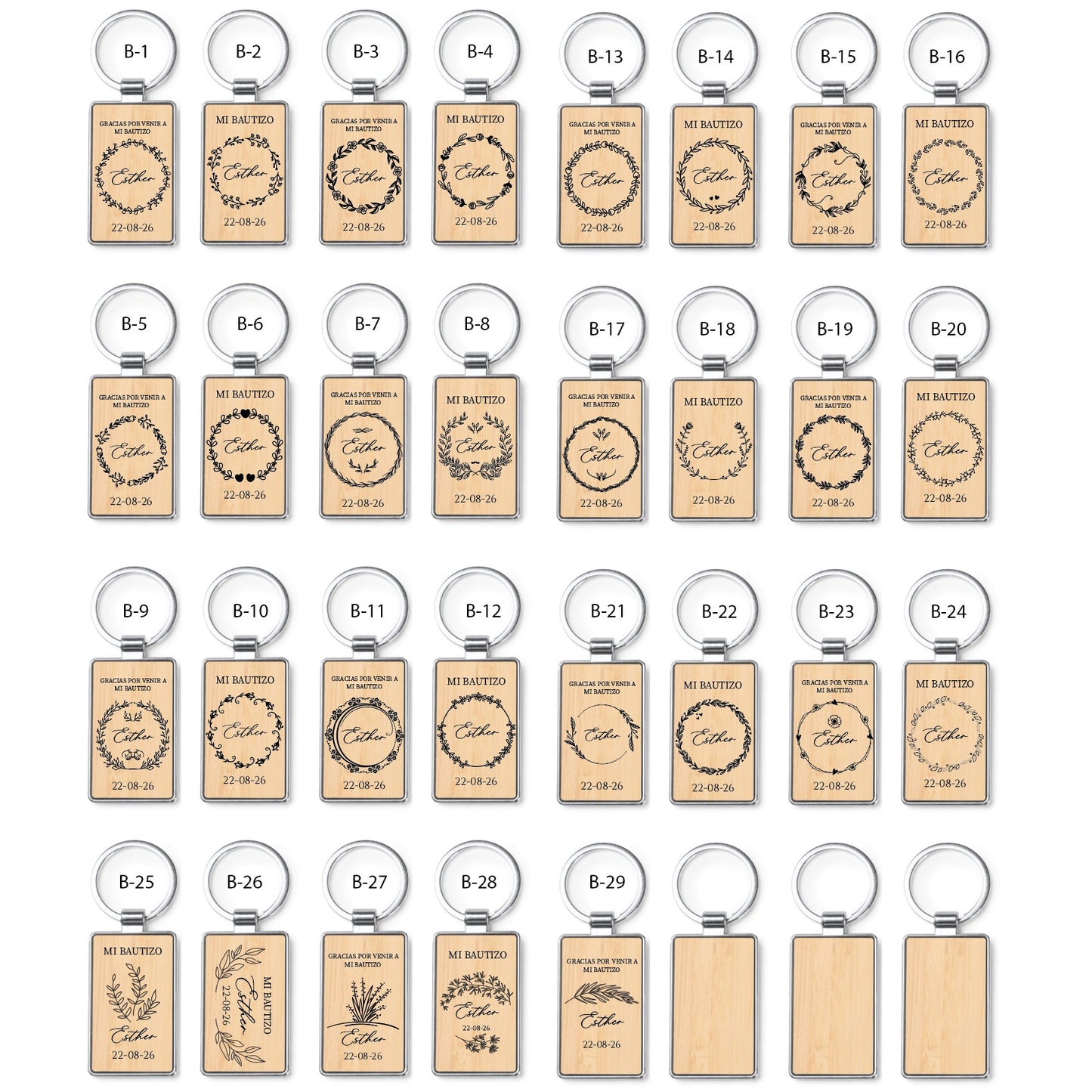Llavero de Bambú - Modelo BT15