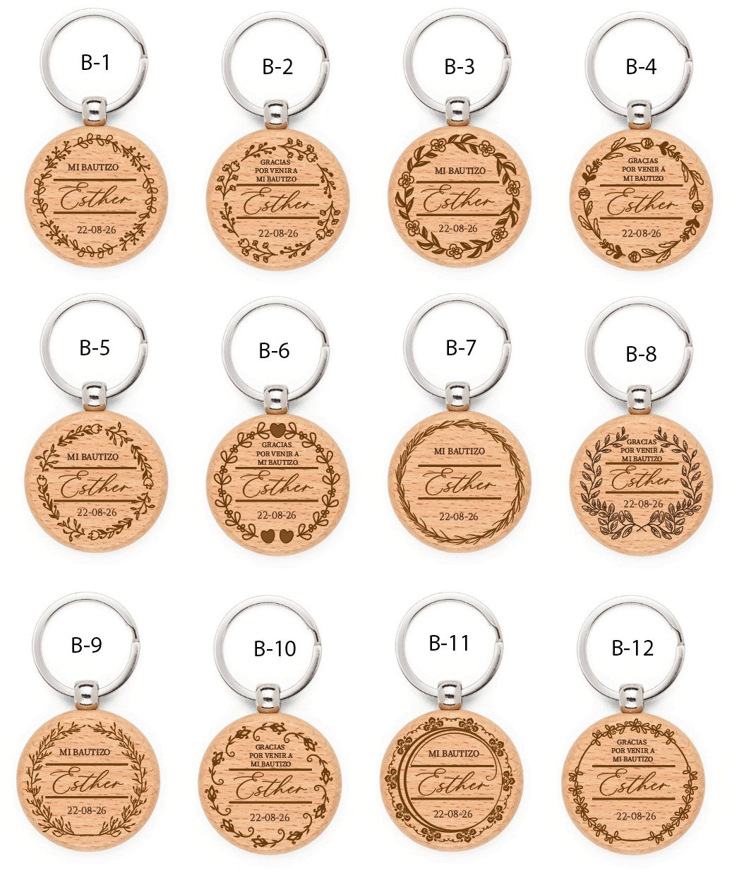 Llavero de Madera  - Modelo BT1