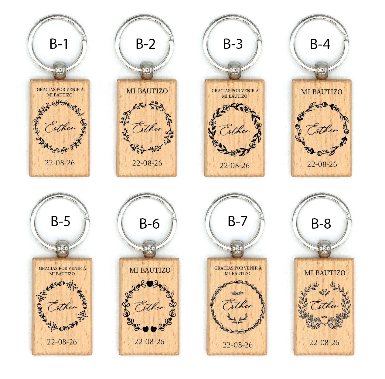 Llavero de Madera  - Modelo BT2