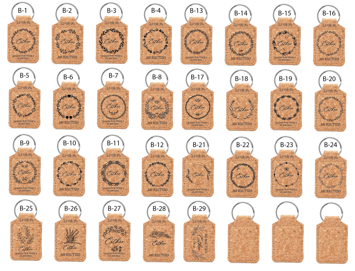 Llavero de Corcho  - Modelo BT3