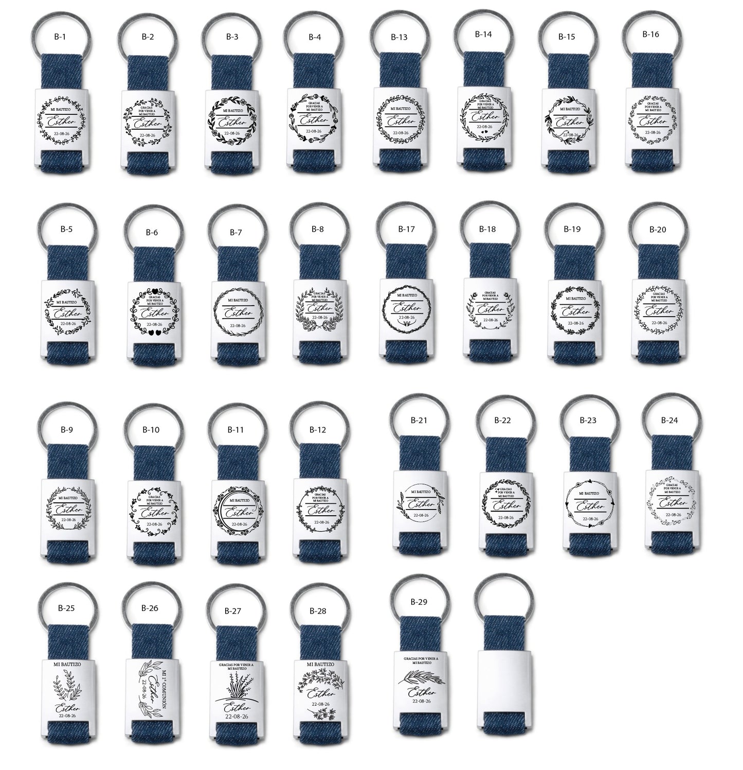 Llavero de Tela Metálico - Modelo BT9