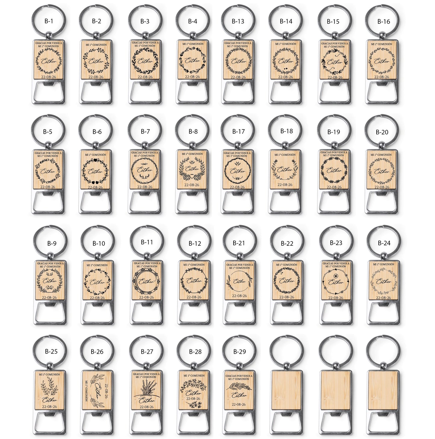 Llavero Abridor de Bambú - Modelo CM10