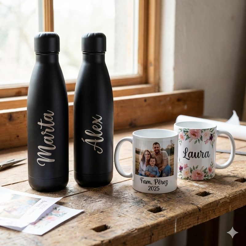 Botellas, Tazas, Termos &+