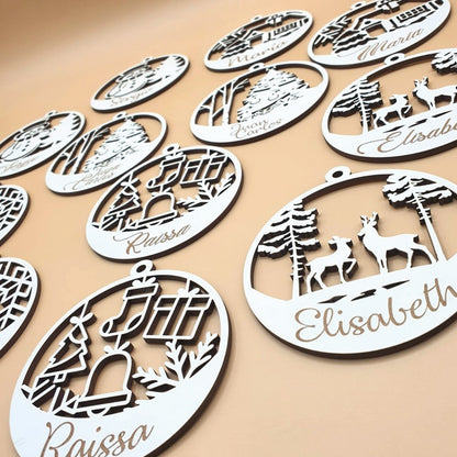 Bolas de Navidad - Madera - Tipo A