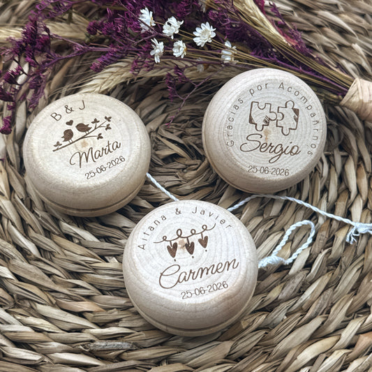 Yoyo de Madera para Bodas