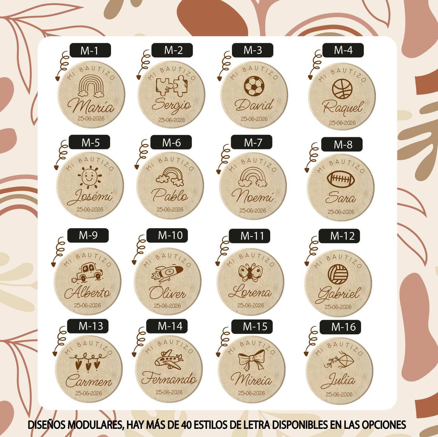 Yoyo de Madera para Bautizos