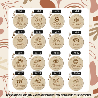 Yoyo de Madera para Bautizos