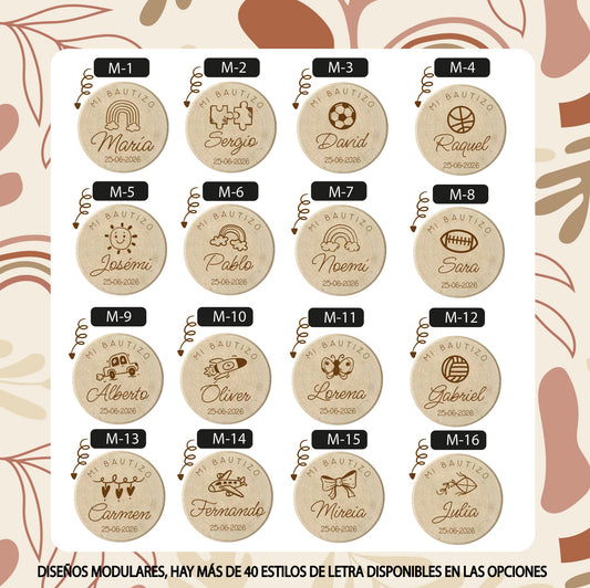 Yoyo de Madera para Bautizos