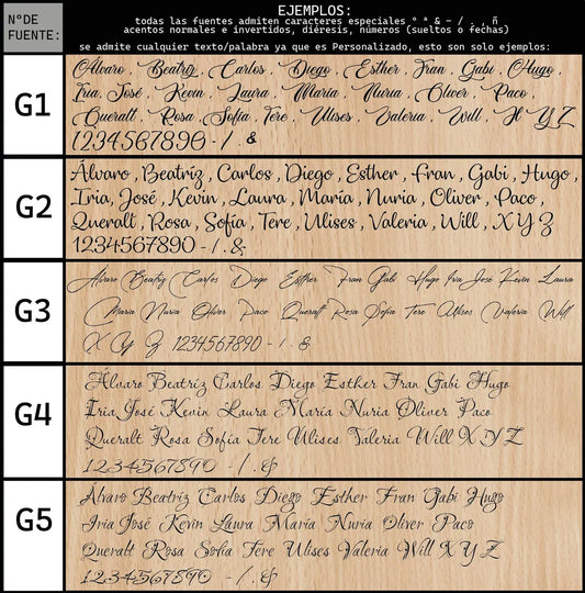 Marcasitios de Madera - Modelo Hoja - H1